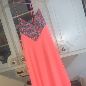 Peach pink dress